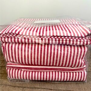 RH stripe flannel bedding sheets set size Queen